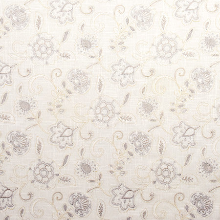 Spring Garden Cornsilk by Carole Designer Fabric From The Heart 55% Linen, 45% Rayon China 30,000 Wyzenbeek Double Rubs 17 1/2" V, 17 1/4" H 52" - Swanky Fabrics -