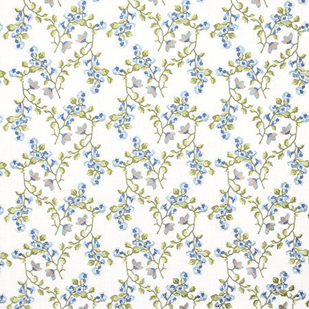 Chance For Us Dresden by Carole Designer Fabric Bluebell 60% Cotton, 30% Polyester, 10% Linen India N/A 9 1/4" V, 10 5/8" H 51.5" - Swanky Fabrics -