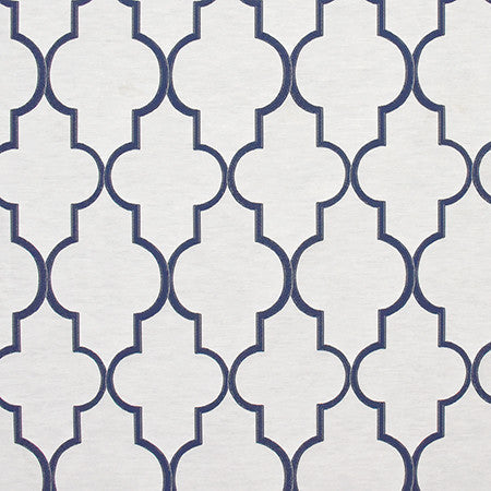 By Grace Cobalt by Carole Designer Fabric State Of The Art 53% Polyester, 47% Cotton TURKEY 13" V, 14" H 59" - Swanky Fabrics -