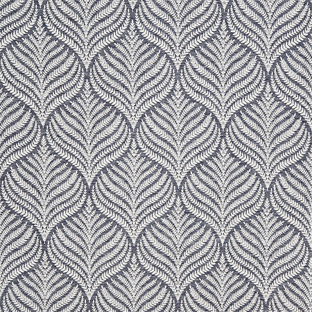Longing Indigo by Carole Designer Fabric In The Details 48% Cotton, 46% Polyester, 6% Linen India 11 5/8" V, 4 5/8" H HD 54" - Swanky Fabrics -