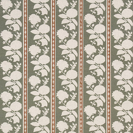 Quiet Brook Oregano by Carole Designer Fabric English Garden 85% Cotton, 15% Linen 45,000 Martindale Circular Rubs 8 5/8" V, 7 5/8" H 54 1/2" - Swanky Fabrics -