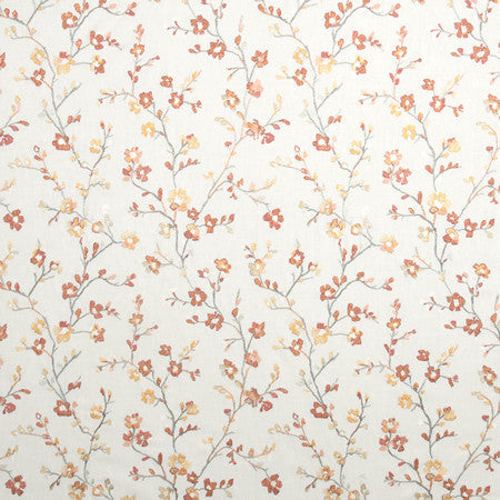 Flower Trail Blossom by Carole Designer Fabric From The Heart 58% Cotton, 42% Polyester India 6,000 Wyzenbeek Double Rubs </p><p>Repeat: 18 1/2" V, 17 1/2" H 52.25" - Swanky Fabrics -
