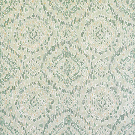 Popular Belief Peridot by Carole Designer Fabric Jade 36% Polyester, 26% Cotton, 22% Viscose, 16% Linen China 13 1/2" V, 13 1/2" H 56" - Swanky Fabrics -