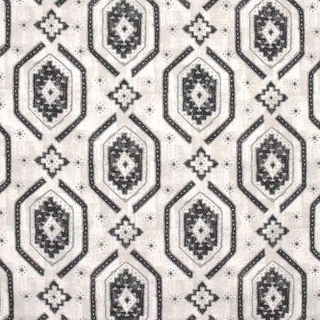 Stronghold Ebony by Carole Designer Fabric Artisan 100% Cotton PAKISTAN 50,000 Wyzenbeek Double Rubs 12 1/2" V, 13 1/2" H HD 56.5" - Swanky Fabrics -