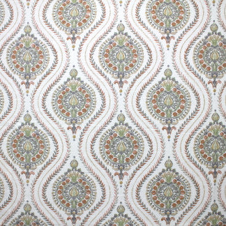 Once Again Persimmon by Carole Designer Fabric Bold Adventure 55% Linen, 45% Rayon China Passes 40,000 Double Rubs Wyzenbeek </p><p>Repeat: 13 1/2" V, 13 1/2" H 55" - Swanky Fabrics -