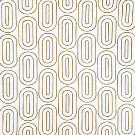 Ripple Effect Natural by Carole Designer Fabric Shape Shifter Base: 60% Poly, 30% Cotton, 10% Linen Embr: 100% Viscose India 7 1/2" V, 8 1/2 H 50.5" - Swanky Fabrics -
