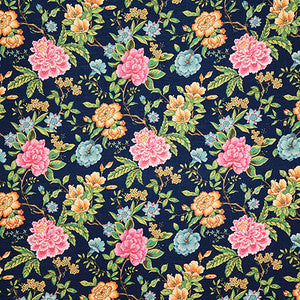 Carole Fabric Common Courtesy Classic Navy