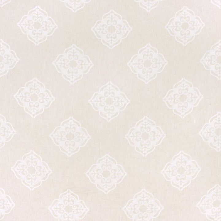 Parlor Games White by Carole Designer Fabric Coconut Cream 95% Polyester, 5% Linen China N/A Horizontal: 1175 and Vertical: 1175 54 - Swanky Fabrics -