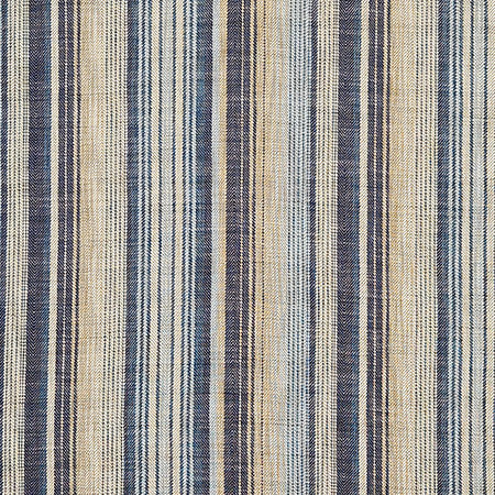 Boardwalk Stripe Denim by Carole Designer Fabric Dawn & Dusk 100% Polyester India 33,000 WYZENBEEK DOUBLE RUBS 13 1/2" H 55" - Swanky Fabrics -