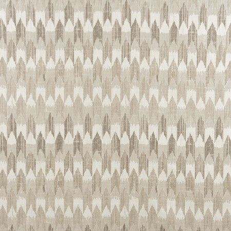 Arrow Trail Cashew by Carole Designer Fabric Well-Traveled 36% Polyester, 26% Cotton, 22% Viscose, 16% Linen China 30,000 Wyzenbeek Double Rubs 13 1/2" V, 13 1/2" H 55" - Swanky Fabrics -