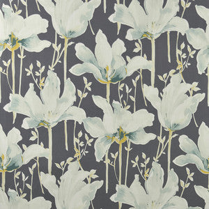 Carole Fabric Lotus Blooms Navy