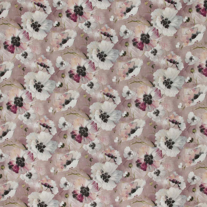 Always A Way Vintage Rose by Carole Designer Fabric Mulberry Sangria 55% Linen, 45% Viscose Uk Passes 18,000 Circular Rubs Martindale Horizontal: 135 and Vertical: 125 53 - Swanky Fabrics -