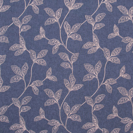 How We Dance Denim by Carole Designer Fabric Bluebird 76% Polyester, 18% Cotton, 6% Linen India N/A Horizontal: 17 1/4" and Vertical: 18 1/2" V 51" - Swanky Fabrics -