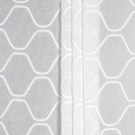 Inner Peace Cloud by Carole Designer Fabric Sheer Impressions Base: 100% Polyester Embr: 100% Polyester N/A 6" V, 6" H 112*" - Swanky Fabrics -