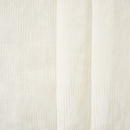 Stand Here Cream by Carole Designer Fabric Sheer Luxury 100% Polyester TURKEY 11 3/8" V, 7 7/8" H 118" - Swanky Fabrics -
