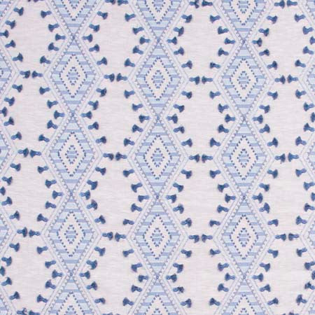 World Travels Bluebell by Carole Designer Fabric Red Sea 71% Polyester, 29% Cotton India 25,000 Wyzenbeek Double Rubs Horizontal: 6 1/2" and Vertical: 6 1/4" V 52" - Swanky Fabrics -