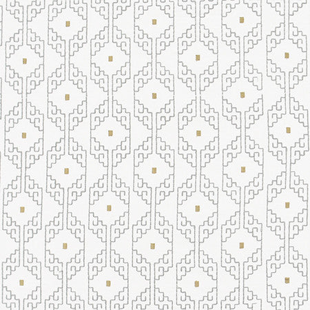 Our Corner Dove by Carole Designer Fabric Moonstone 75% Cotton, 25% Spun Polyester India 5" V, 5 3/4" H 52" - Swanky Fabrics -