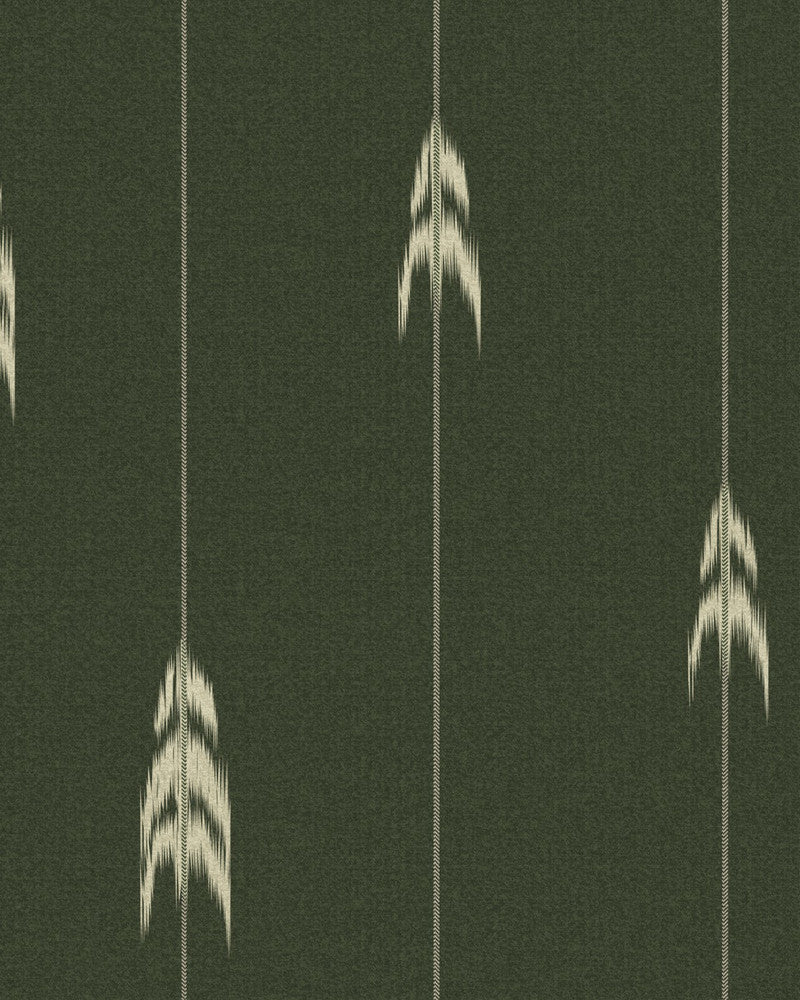 Fir Pattern Juniper Wallpaper by Mind the Gap Designer Wallpaper TYROL APRES-SKI HOME COLLECTION Satin Matte Made in Europe Paste the wall 1 roll x 20.5 x 10.9 yards - Swanky Fabrics -
