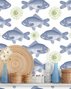 Mind the Gap Wallpaper Mind The Gap   FISH Blue   (WP20009)