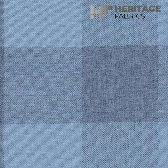Fleetwood Indigo by Heritage Designer Fabric - 100% Poly India 78,000 Horizontal: 7.75" and Vertical: 8" 54" - Swanky Fabrics -
