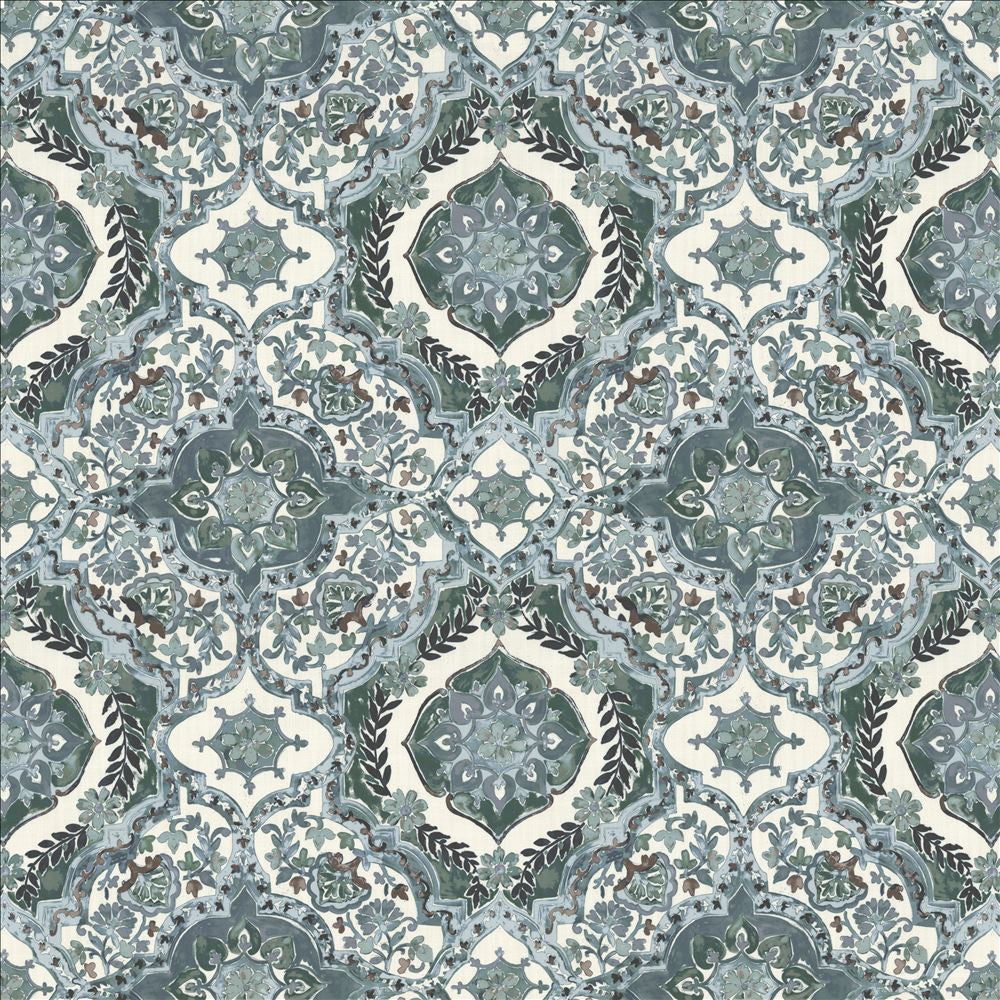 Fletcher Place Denim by Kasmir Designer Fabric 1463 100% Polyester
 CHINA </p><p>Repeat: Horizontal: 26 6/8 inches and Vertical: 26 5/8 inches 55 - Swanky Fabrics -