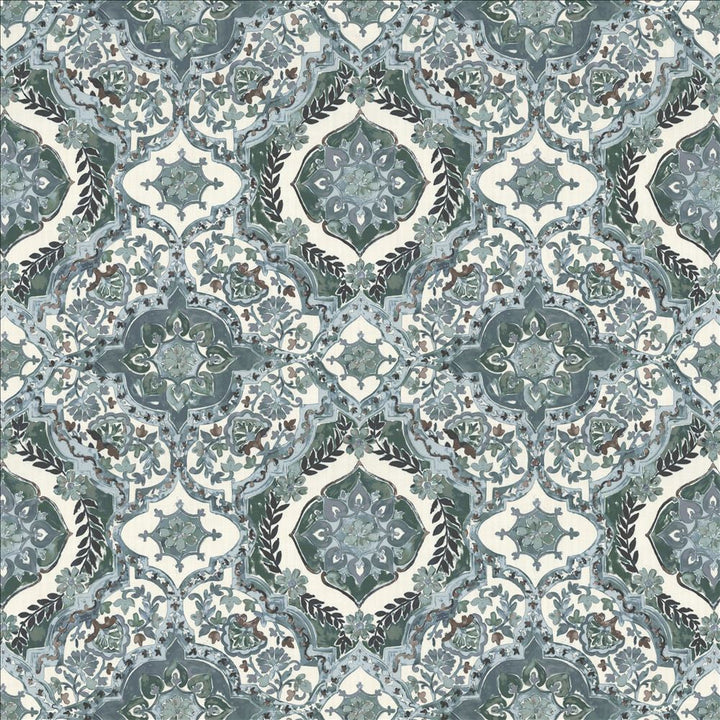 Fletcher Place Denim by Kasmir Designer Fabric 1463 100% Polyester
 CHINA </p><p>Repeat: Horizontal: 26 6/8 inches and Vertical: 26 5/8 inches 55 - Swanky Fabrics -