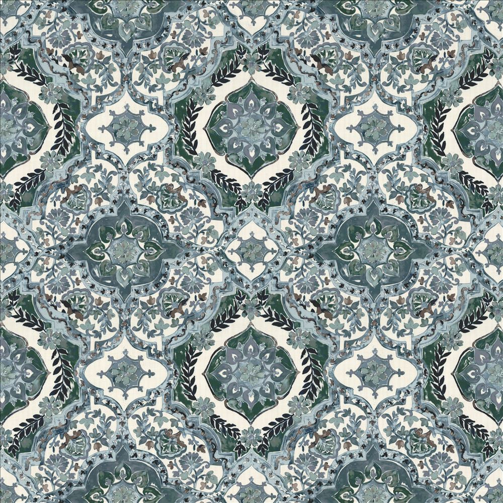 Fletcher Place Denim by Kasmir Designer Fabric See sample 100% Polyester
 CHINA 15,000 Wyzenbeek Double Rubs </p><p>Repeat: Horizontal: 26 6/8 inches and Vertical: 26 5/8 inches 55 - Swanky Fabrics -