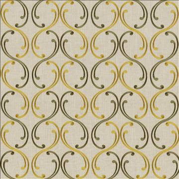 Flirtatious Peridot by Kasmir Designer Fabric 1443 70% Rayon 30% Linen Embroidery Contents 100% Rayon INDIA 30,000 Wyzenbeek Double Rubs H: 8 5/8 inches, V: 9 inches 54 - 55 - Swanky Fabrics - Kasmir
