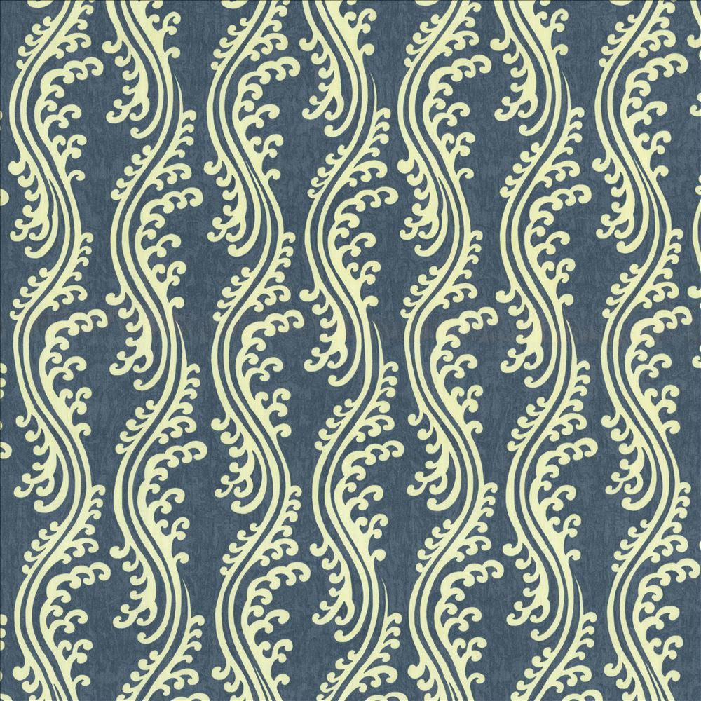 Flouncy Indigo by Kasmir Designer Fabric See sample 100% Cotton
 USA 9,000 Wyzenbeek Double Rubs </p><p>Repeat: Horizontal: 7 inches and Vertical: 18 inches 54 - Swanky Fabrics -