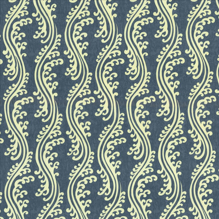 Flouncy Indigo by Kasmir Designer Fabric 5107 100% Cotton
 USA </p><p>Repeat: Horizontal: 7 inches and Vertical: 18 inches 54 - Swanky Fabrics -
