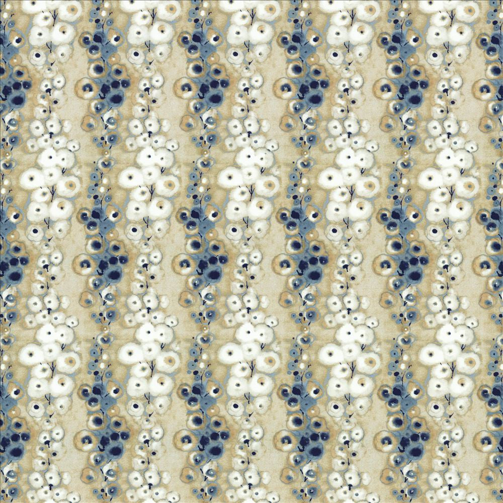 Flowerdale Blue by Kasmir Designer Fabric 1463 100% Cotton
 INDIA 5,000 Wyzenbeek Double Rubs </p><p>Repeat: Horizontal: 6 6/8 inches and Vertical: 12 4/8 inches 54 - Swanky Fabrics -