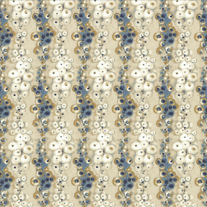 Flowerdale Blue by Kasmir Designer Fabric 1463 100% Cotton
 INDIA </p><p>Repeat: Horizontal: 6 6/8 inches and Vertical: 12 4/8 inches 54 - Swanky Fabrics -