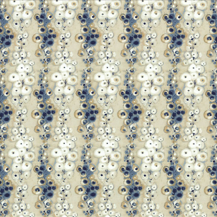 Flowerdale Blue  by Kasmir Designer Fabric 1463 100% Cotton
 INDIA 5,000 Wyzenbeek Double Rubs Horizontal: 6 6/8 inches and Vertical: 12 4/8 inches 54  - Swanky Fabrics -