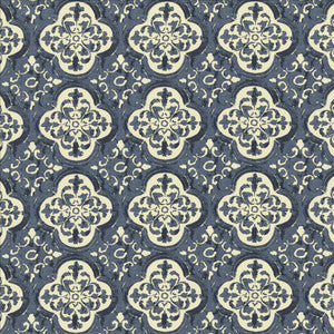 Kasmir Fabric Foil Indigo