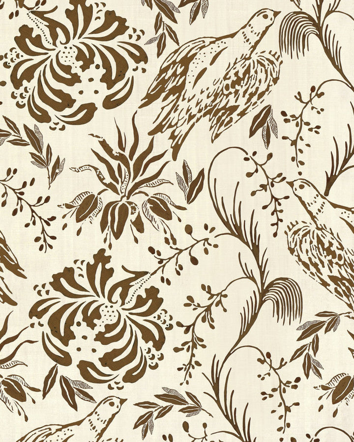 Mind The Gap Wallpaper FOLK EMBROIDERY Tobacco Wallpaper (WP30017) | WP30017 | TRANSYLVANIAN ROOTS | 1 roll x 20.5 x 393.7 in | 0.52m / 20.5in | 10m / 393.7in | 5.20mp | 70cm / 27.6in | Off White, Tobaco | Satin Matte | Paste the wall | 1-roll in a box | Fabric Carolina | https://www.fabriccarolina.com/
