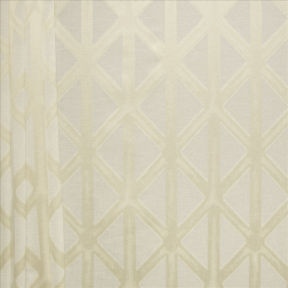 Frankie Ivory  by Kasmir Designer Fabric 1465 100% Polyester
 TURKEY Not Tested Horizontal: 7 5/8 inches and Vertical: 7 6/8 inches 118  - Swanky Fabrics -