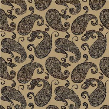 Frascati Paisley Black by Kasmir Designer Fabric 5105 55% Linen 45% Viscose CHINA 12,000 Wyzenbeek Double Rubs H: 26 2/8 inches, V: 25 inches 54 - 55 - Swanky Fabrics - Kasmir