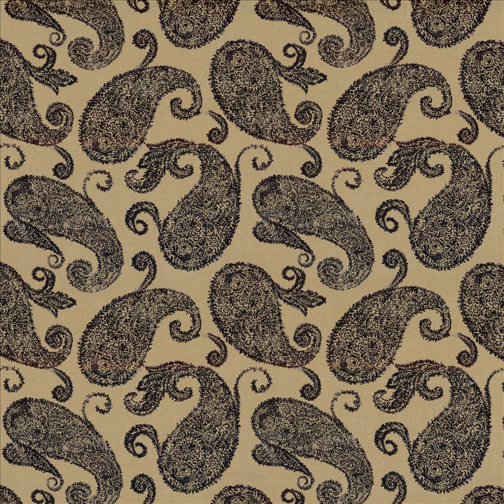 Frascati Paisley Black by Kasmir Designer Fabric 5105 55% Linen
45% Viscose
 CHINA </p><p>Repeat: Horizontal: 26 2/8 inches and Vertical: 25 inches 54 - 55 - Swanky Fabrics -