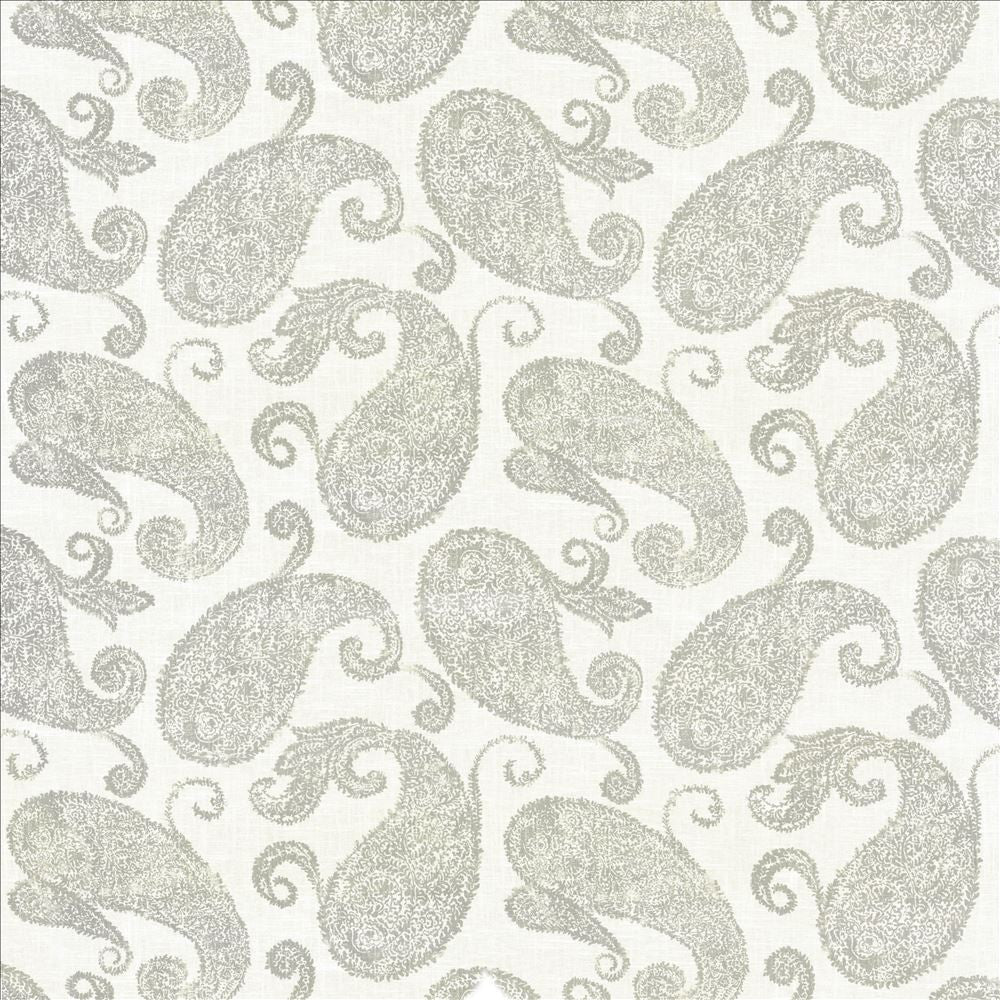Frascati Paisley Platinum by Kasmir Designer Fabric 5105 55% Linen
45% Viscose
 CHINA </p><p>Repeat: Horizontal: 26 2/8 inches and Vertical: 25 inches 54 - 55 - Swanky Fabrics -