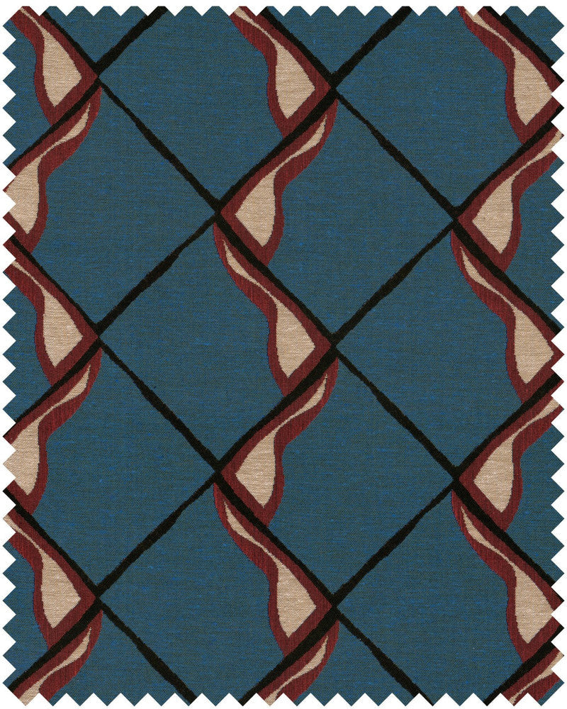 Mind The Gap Fabric FRESCA Woven Fabric (FB00142) | FB00142 | LA DOLCE VITA | Black, Blue, Red, White | Fabric Carolina | https://www.fabriccarolina.com/