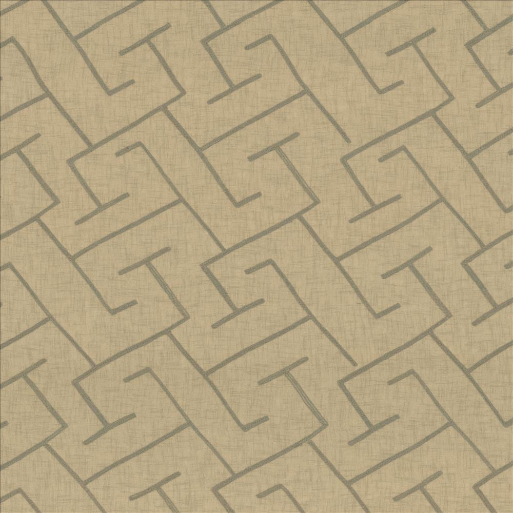 Frette Grey by Kasmir Designer Fabric 5077 100% Polyester Embroidery 100% Polyester CHINA Not Tested Horizontal: 13 2/8 inches and Vertical: 11 6/8 inches 58 - 59 - Swanky Fabrics -