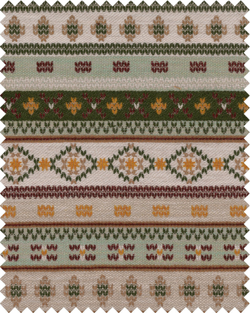 Mind The Gap Fabric GAISSTEIN Jacquard Woven Fabric (FB00110) | FB00110 | TYROL APRES-SKI HOME COLLECTION | Dark Green, Light Green, Taupe | Fabric Carolina | https://www.fabriccarolina.com/