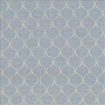 Gazebo Trellis Ice Blue by Kasmir Designer Fabric 5072 100% Polyester Embroidery Contents 100% Polyester CHINA Not Tested H: 4 2/8 inches, V: 5 6/8 inches 57 - 58 - Swanky Fabrics - Kasmir