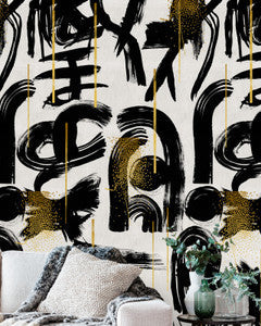 Mind the Gap Wallpaper Mind The Gap   GESTURAL ABSTRACTION White   (WP20332)