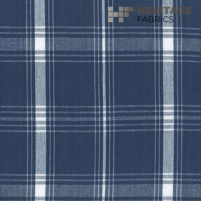 Gillette Indigo by Heritage Designer Fabric - 100% Cotton India 9,000 Horizontal: 5.5" and Vertical: 5.5" 54" - Swanky Fabrics -