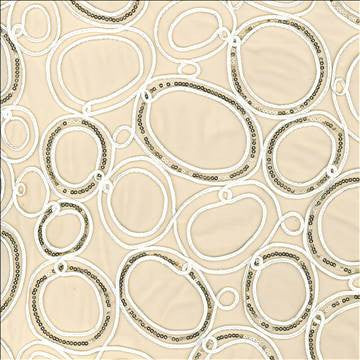 Glitz N Glam Champagne by Kasmir Designer Fabric 5077 100% Polyester Embroidery Contents 100% Polyester CHINA Not Tested H: 17 inches, V: 15 inches 59 - 60 - Swanky Fabrics - Kasmir