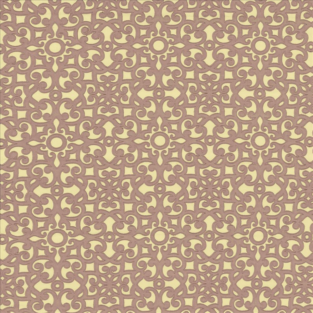 Glory Days Mauve  by Kasmir Designer Fabric 5146 52% Cotton
48% Polyester
 INDIA Not Tested Horizontal: 8 6/8 inches and Vertical: 10 inches 51  - Swanky Fabrics -