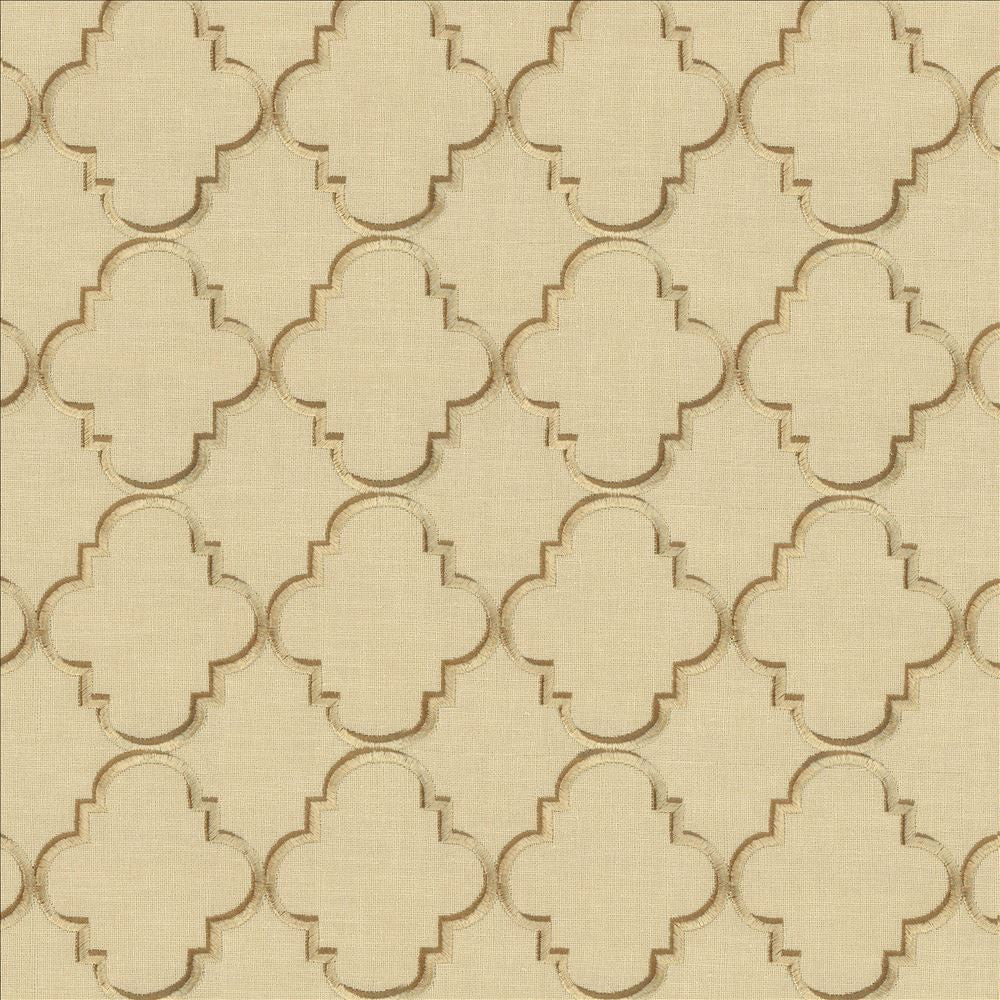 Goodean Papyrus  by Kasmir Designer Fabric 1437 100% Polyester
Embroidery
100% Rayon
 INDIA 30,000 Wyzenbeek Double Rubs Horizontal: 4 inches and Vertical: 4 4/8 inches 52  - Swanky Fabrics -