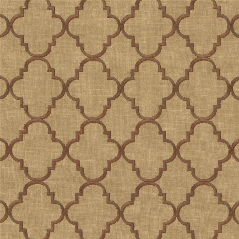 Goodean Spice  by Kasmir Designer Fabric 1439 100% Polyester
Embroidery
100% Rayon
 INDIA 30,000 Wyzenbeek Double Rubs Horizontal: 4 inches and Vertical: 4 4/8 inches 52  - Swanky Fabrics -