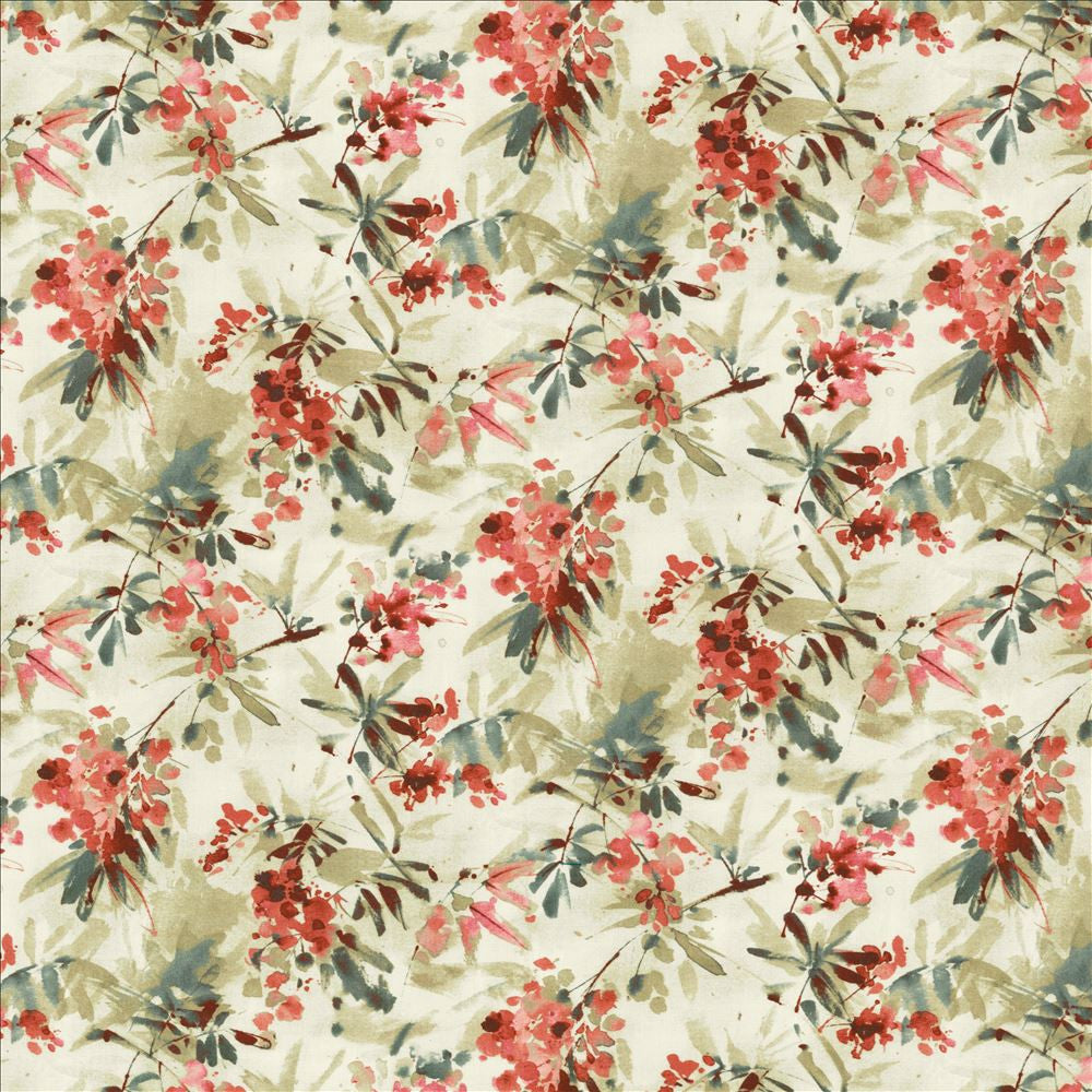 Graceful Bloom Pink by Kasmir Designer Fabric 1452 100% Cotton
 INDIA 9,000 Wyzenbeek Double Rubs </p><p>Repeat: Horizontal: 27 inches and Vertical: 16 inches 54 - Swanky Fabrics -